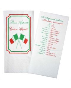 Italia-Zelltuch-Servietten 40x40cm, 2-lg., 1/8F, 250St.