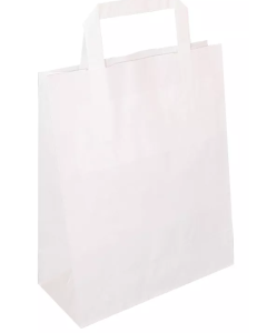 Papiertragetaschen weiß 22+10x28cm, 250St