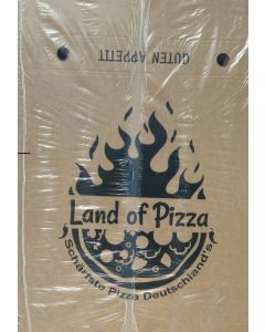 Pizzakarton 28x28x4"Land of Pizza" Logo, 100St.