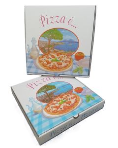 Pizzakarton weiß 28x28x3cm, 100St.