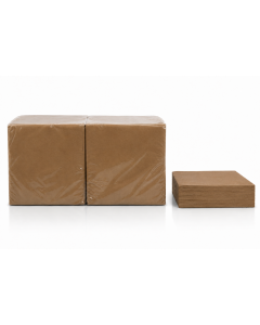 Zelltuch-Servietten 40x40cm,3 lagig,1/4 Chestnut, 250St
