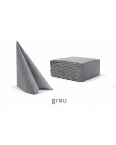 Zelltuch-Servietten 33x33cm,3-lagig, granit grey 1/4F, 250St.