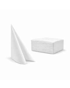 Zelltuch-Servietten 33x33cm,3 lagig, weiß,1/4F, 250St.