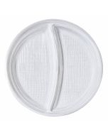 Plastikteller Mehrweg 2-geteilt  ohne Anfasser 100 St.