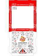Pizzakarton 28x28x4 Tornado Logo, 100St  